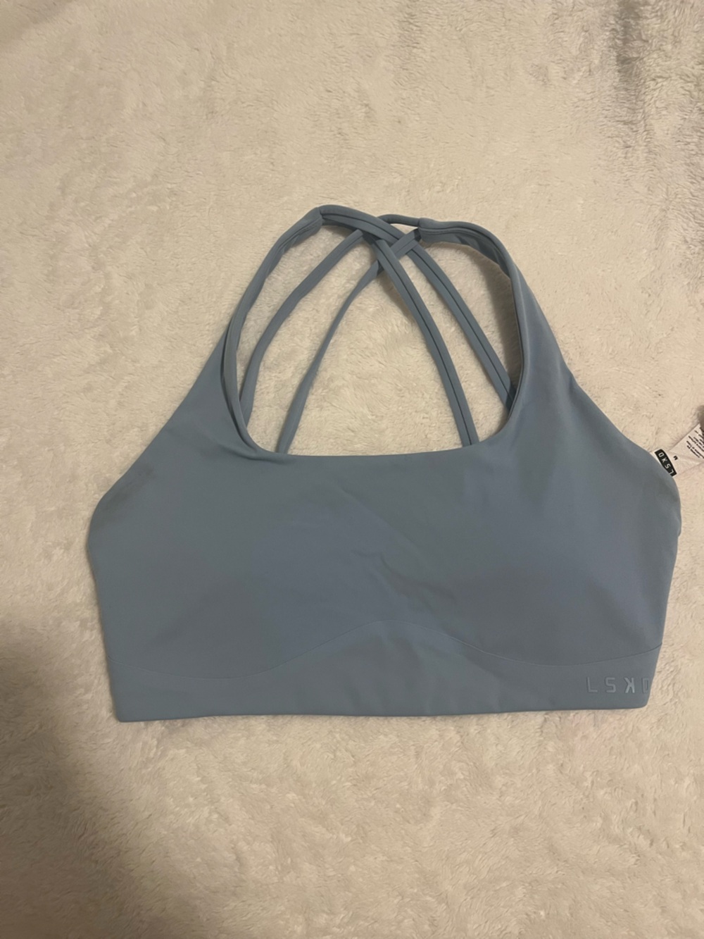 LSKD aspire size medium sports bra - light blue